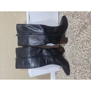 CALVIN KLEIN WOMENS ARISTA BL BLACK LEATHER 9M